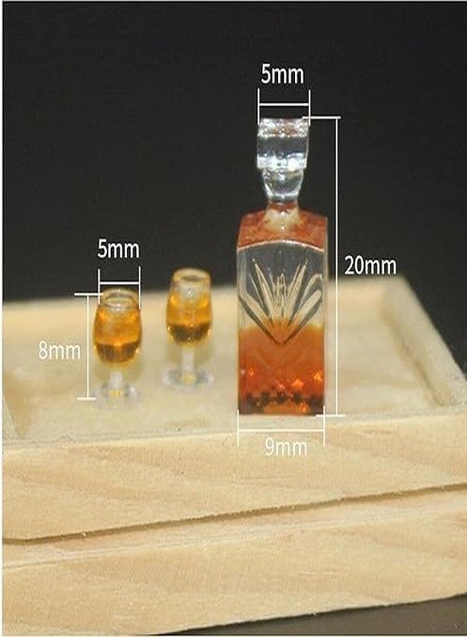 Jizlan 3 Pcs 1:12 Scale Dollhouse Miniature Accessories Whiskey Wine Bottle Bar Model Convenient and Nice Dollhouse Decor - Image 3